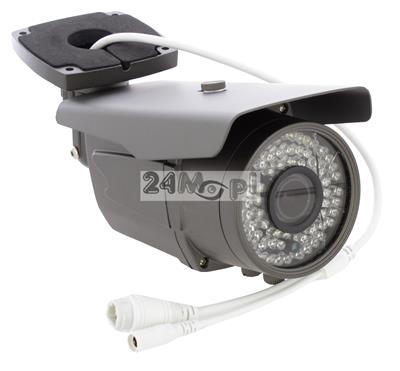 Zewnętrzna kamera IP 4 MPX - przetwornik SONY EXMOR, obiektyw 2,8 - 12 mm, 72 diody podczerwieni, wandaloodporna, hermetyczna obudowa [IP66], zasilanie PoE