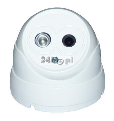 Zewnętrzna kamera kopułkowa IP FULL HD - standard ONVIF, wbudowany moduł PoE, podczerwień ARRAY LED, funkcja P2P [praca w chmurze]