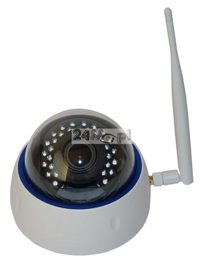 Kopułkowa kamera IP 4 MPX z modułem WiFi - przetwornik SONY EXMOR, regulowany obiektyw 2,8 - 12 mm, 30 zintegrowanych diod IR