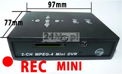 Rejestrator miniaturowy na karty SD, detekcja, nadpisywanie