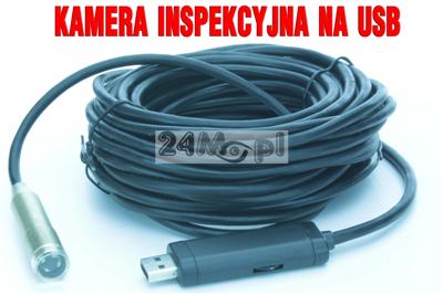 Kamera endoskopowa/inspekcyjna na USB, 4 diody IR LED, IP 67
