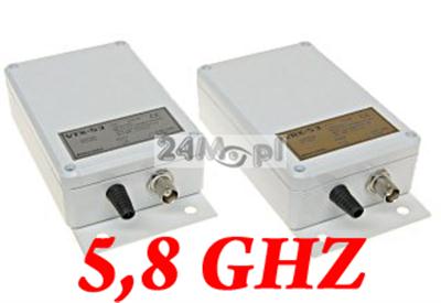Zestaw nadawczo-odbiorczy 5,8GHz, 7 kanałów
