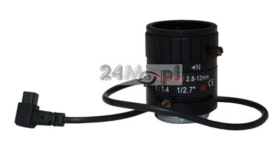 Obiektyw 2,8 - 12 mm 3 MPX (4 x ZOOM manualny) z funkcją AUTO-IRIS - dedykowany do wysokiej klasy kamer IP i AHD